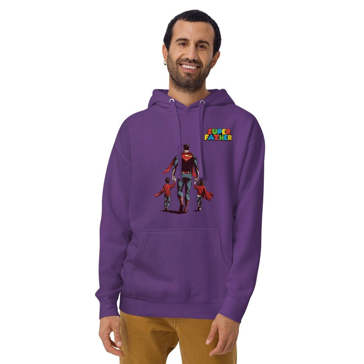 Super Father's Day Graphic Hoodie - Purple - S - ArtyKoala