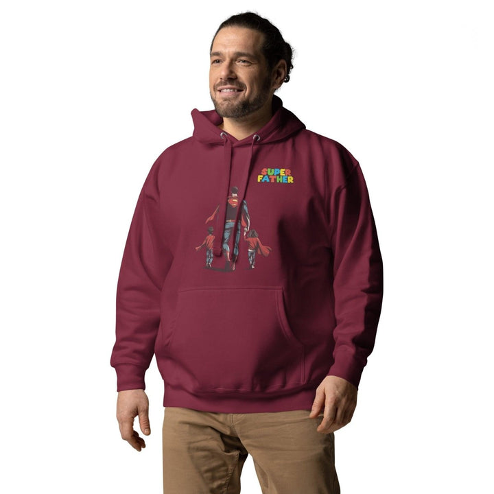 Super Father's Day Graphic Hoodie - Maroon - S - ArtyKoala