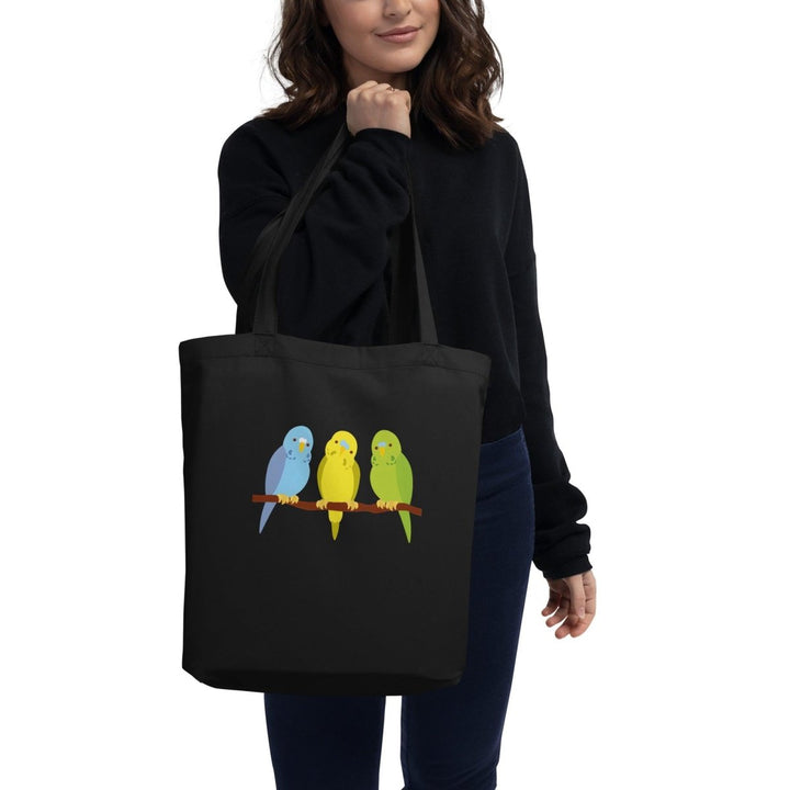 Sweet Birds Eco Custom Tote Bag - Black - ArtyKoala
