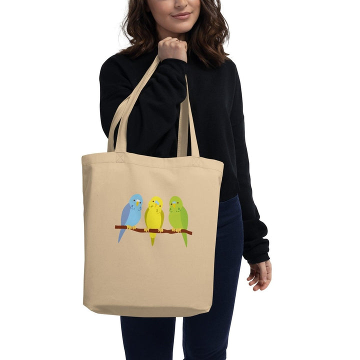 Sweet Birds Eco Custom Tote Bag - Oyster - ArtyKoala