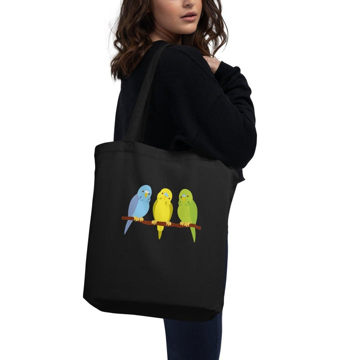 Sweet Birds Eco Custom Tote Bag - Black - ArtyKoala