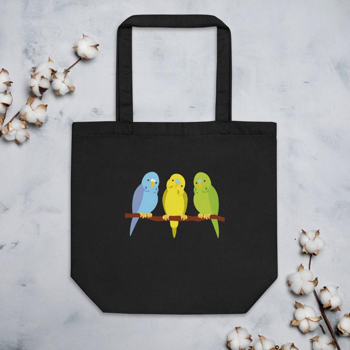 Sweet Birds Eco Custom Tote Bag - Black - ArtyKoala