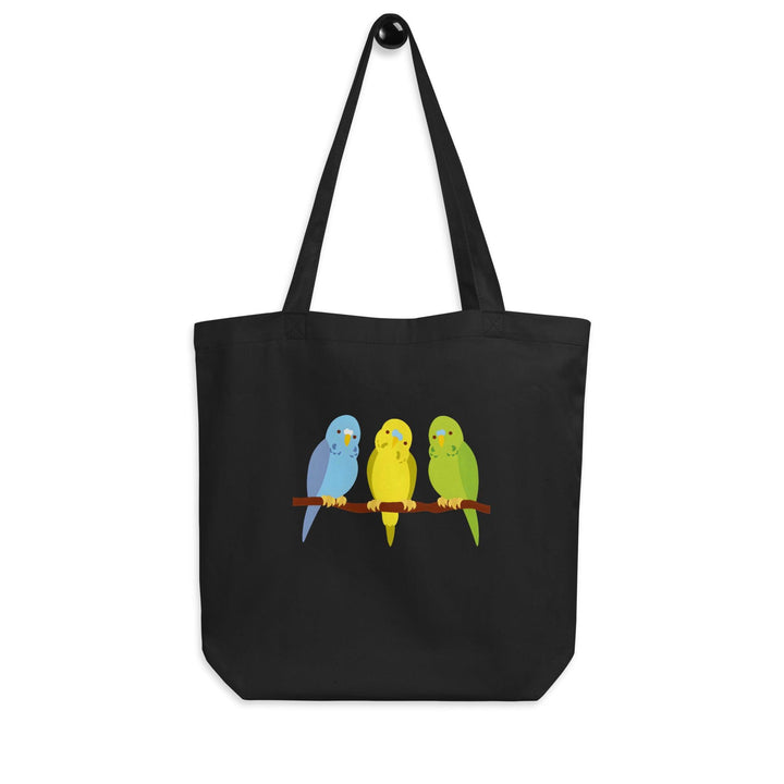 Sweet Birds Eco Tote Bag - Black - ArtyKoala