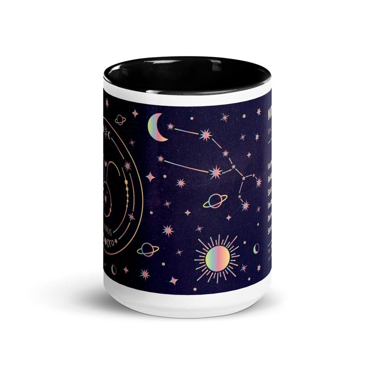 Taurus Colorful Print Mug - Black - 15 oz - ArtyKoala
