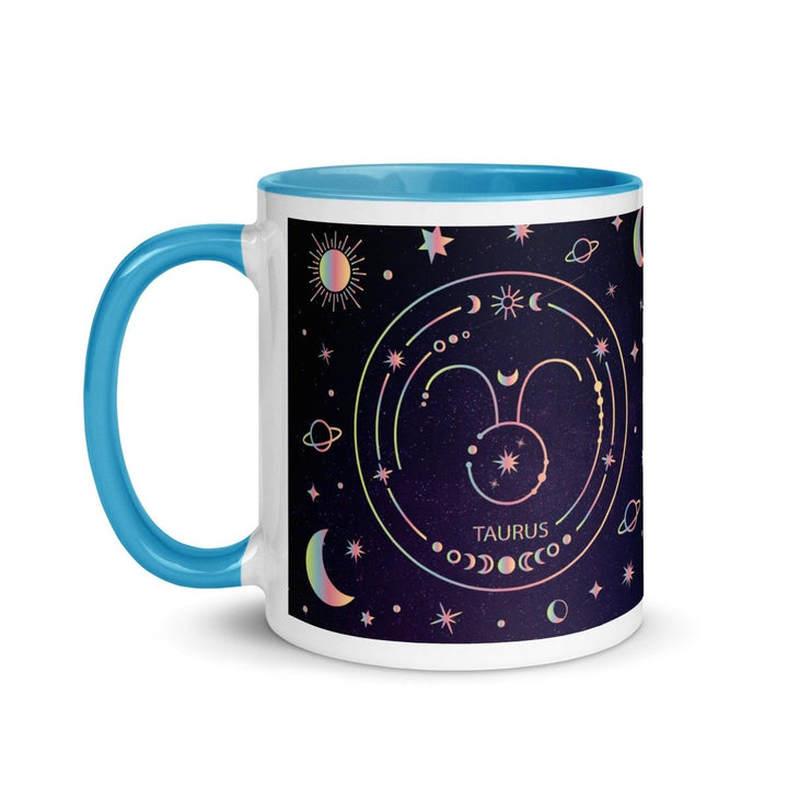 Taurus Colorful Print Mug - Blue - 11 oz - ArtyKoala