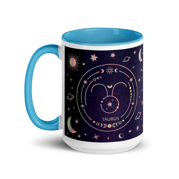 Taurus Colorful Print Mug - Blue - 15 oz - ArtyKoala