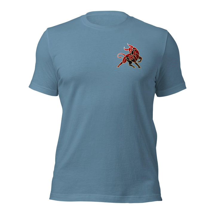 The Bull Man Premium T-shirt - Steel Blue / S - ArtyKoala