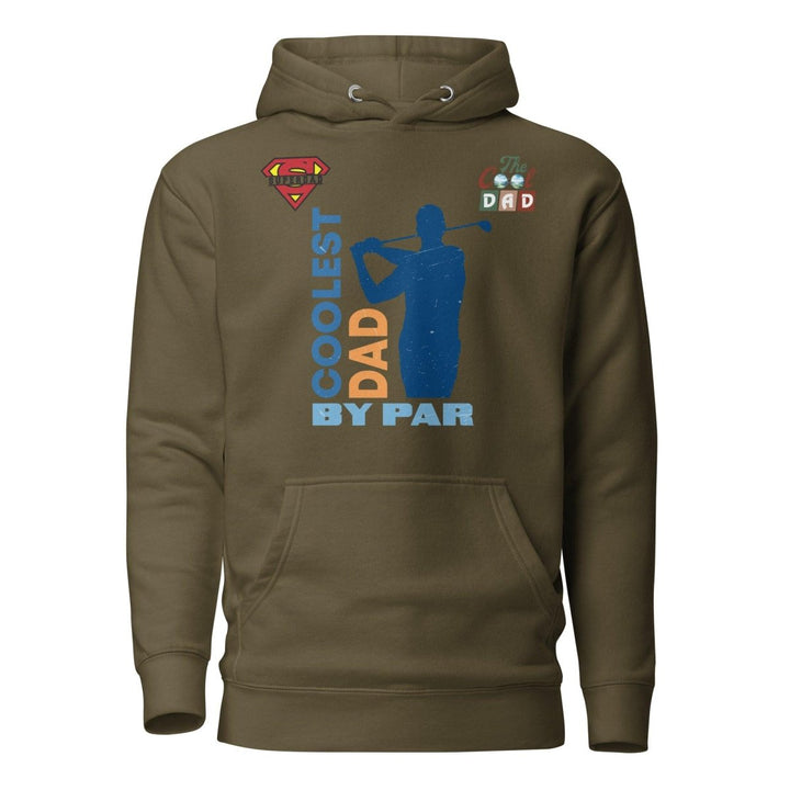 The Cool Dad By Par Graphic Hoodie - Military Green - S - ArtyKoala