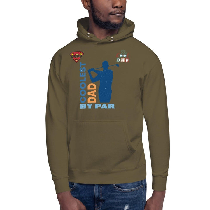 The Cool Dad By Par Graphic Hoodie - Military Green - S - ArtyKoala