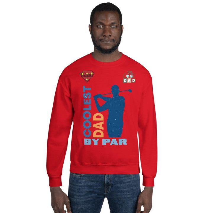 The cool Dad By Par Graphic Sweatshirt - Red - S - ArtyKoala