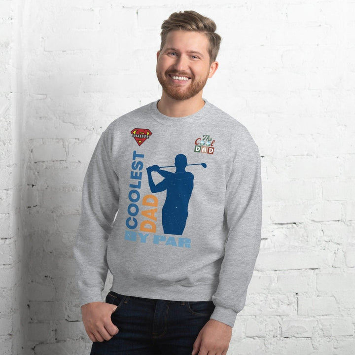 The cool Dad By Par Graphic Sweatshirt - Sport Grey - S - ArtyKoala