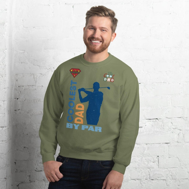 The cool Dad By Par Graphic Sweatshirt - Military Green - S - ArtyKoala