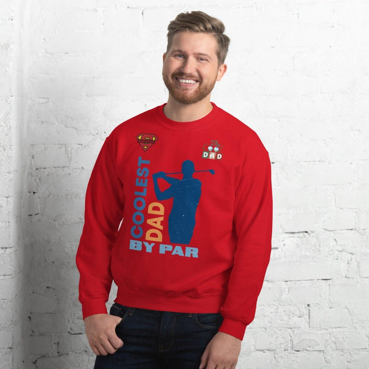 The cool Dad By Par Graphic Sweatshirt - Red - S - ArtyKoala