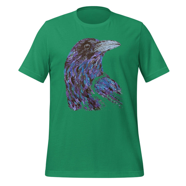 The Crow Head Man T-Shirt - Kelly / S - ArtyKoala