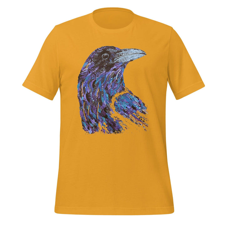 The Crow Head Man T-Shirt - Mustard / S - ArtyKoala