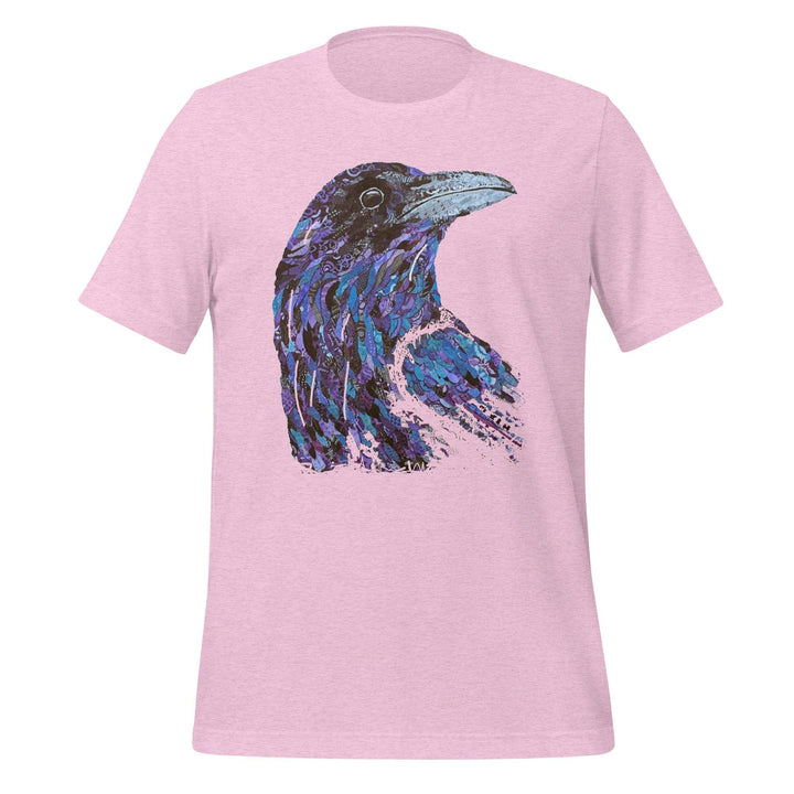 The Crow Head Man T-Shirt - Heather Prism Lilac / S - ArtyKoala