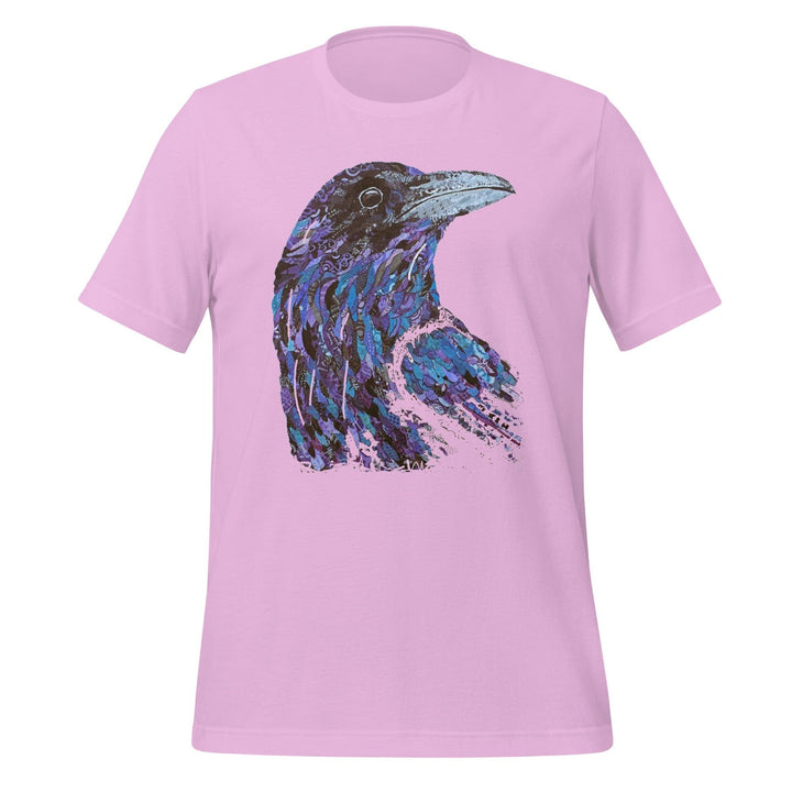 The Crow Head Man T-Shirt - Lilac / S - ArtyKoala