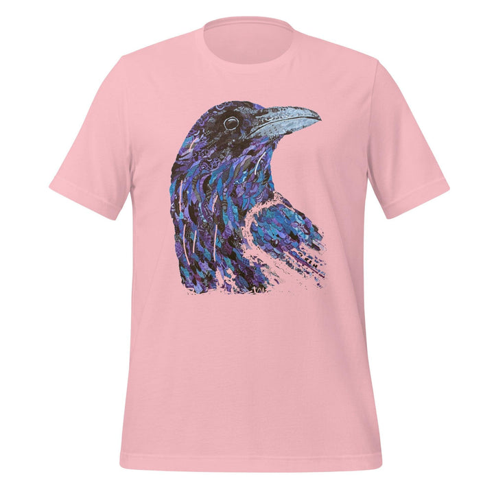 The Crow Head Man T-Shirt - Pink / S - ArtyKoala