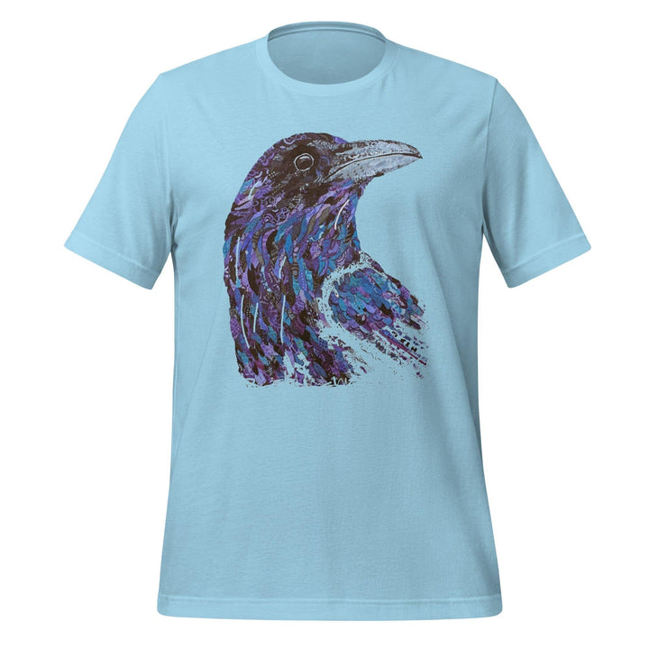 The Crow Head Man T-Shirt - Ocean Blue / S - ArtyKoala