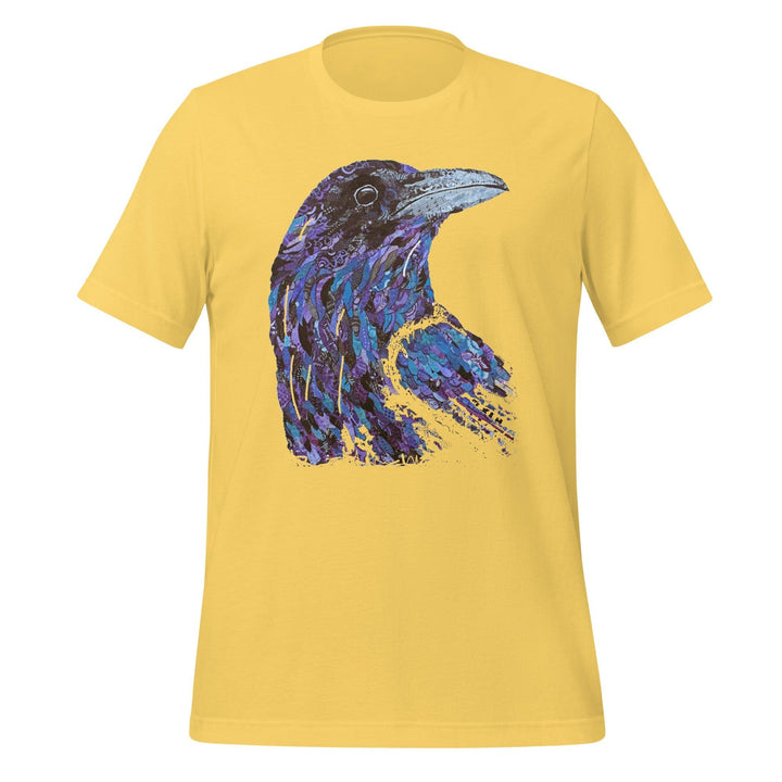 The Crow Head Man T-Shirt - Yellow / S - ArtyKoala