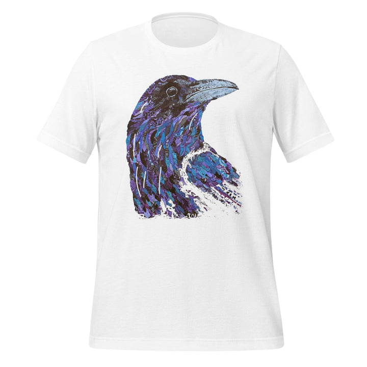 The Crow Head Man T-Shirt - White / S - ArtyKoala