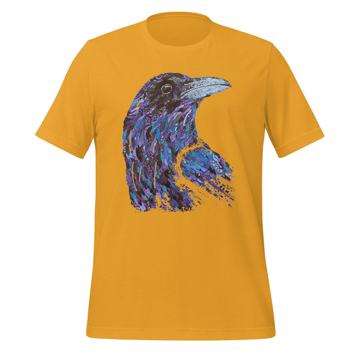 The Crow Head Woman T-Shirt - Mustard / S - ArtyKoala