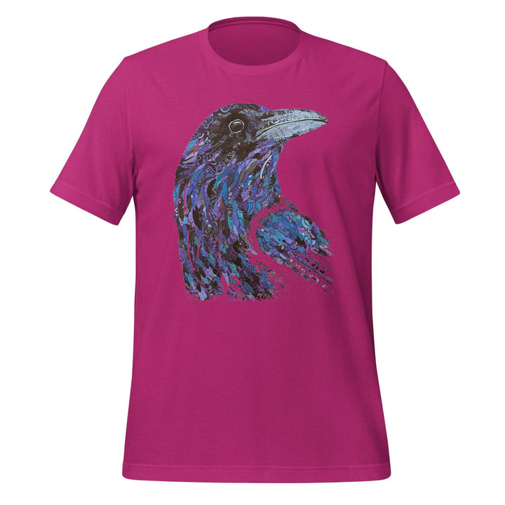 The Crow Head Woman T-Shirt - Berry / S - ArtyKoala