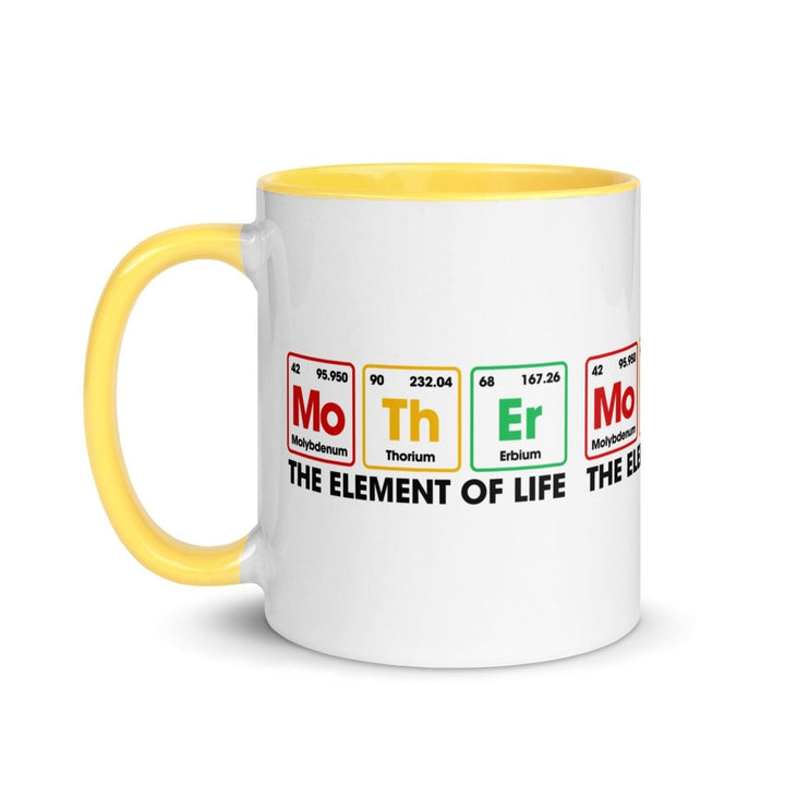 The Element Of Life Colorful Print Mug - Yellow - 11 oz - ArtyKoala