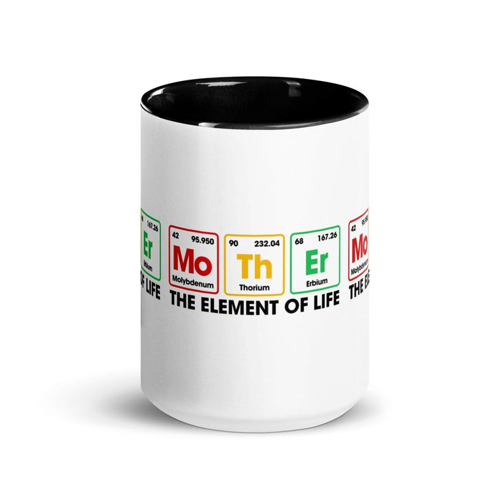 The Element Of Life Colorful Print Mug - Black - 15 oz - ArtyKoala