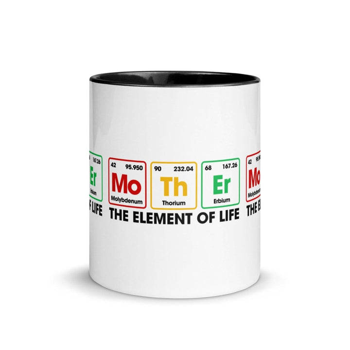 The Element Of Life Colorful Print Mug - Black - 11 oz - ArtyKoala
