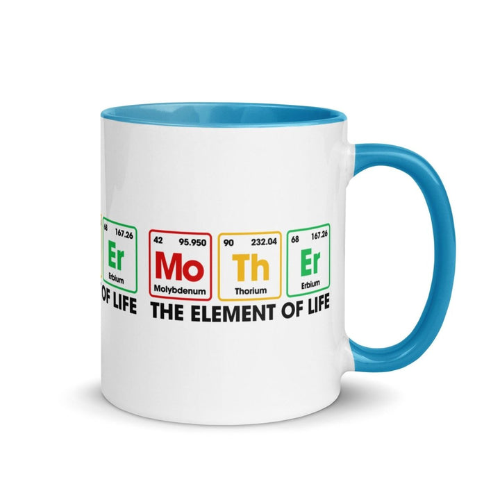 The Element Of Life Colorful Print Mug - Blue - 11 oz - ArtyKoala