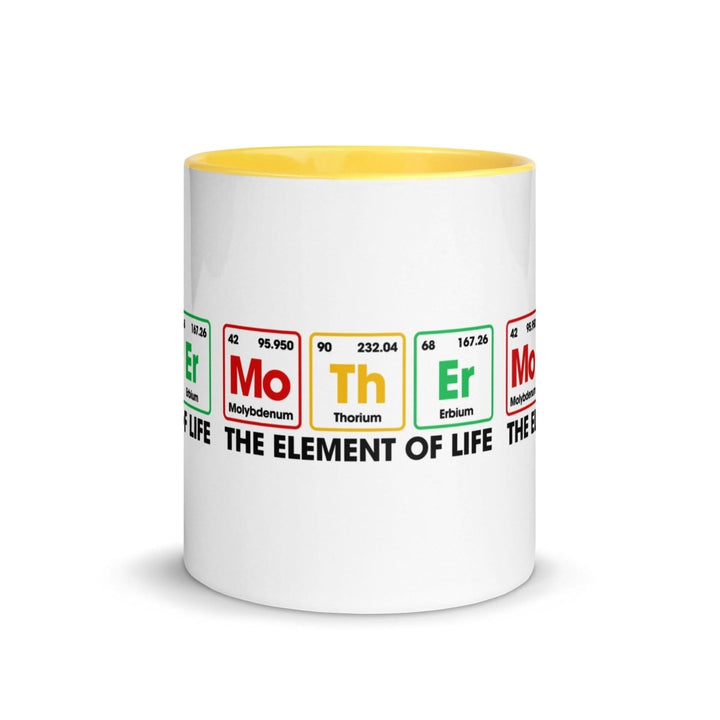 The Element Of Life Colorful Print Mug - Yellow - 11 oz - ArtyKoala