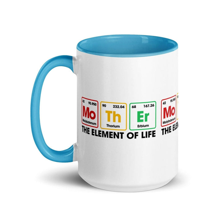 The Element Of Life Colorful Print Mug - Blue - 15 oz - ArtyKoala