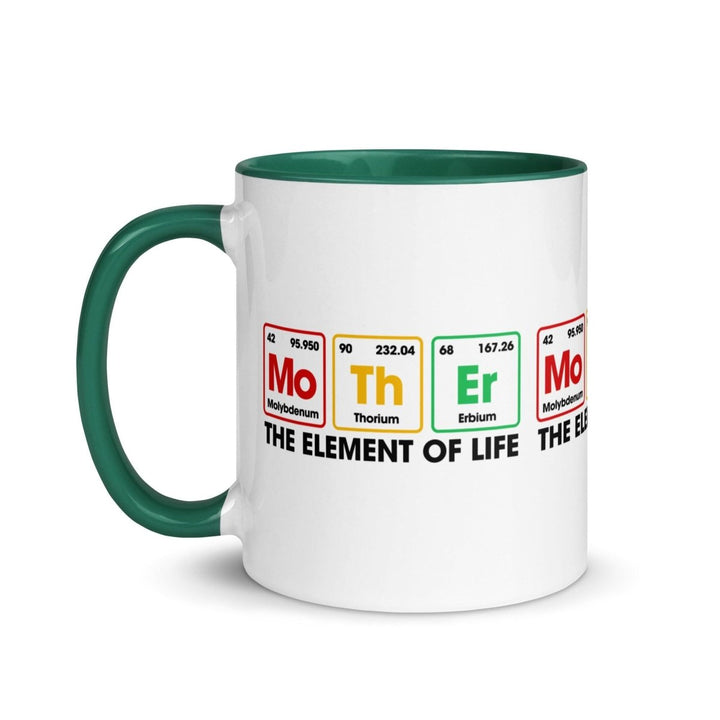 The Element Of Life Colorful Print Mug - Dark green - 11 oz - ArtyKoala