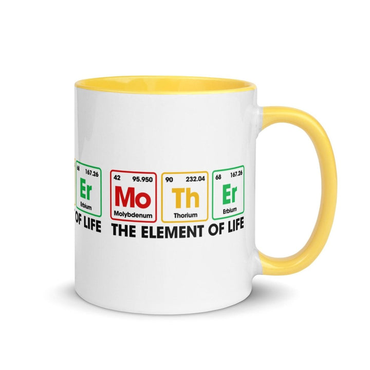 The Element Of Life Colorful Print Mug - Yellow - 11 oz - ArtyKoala