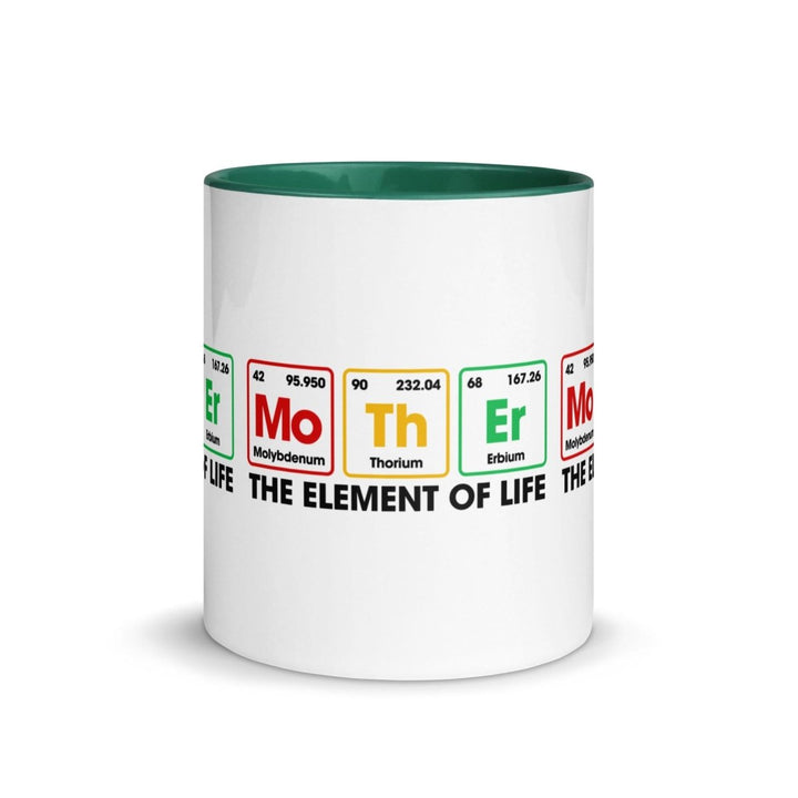 The Element Of Life Colorful Print Mug - Dark green - 11 oz - ArtyKoala