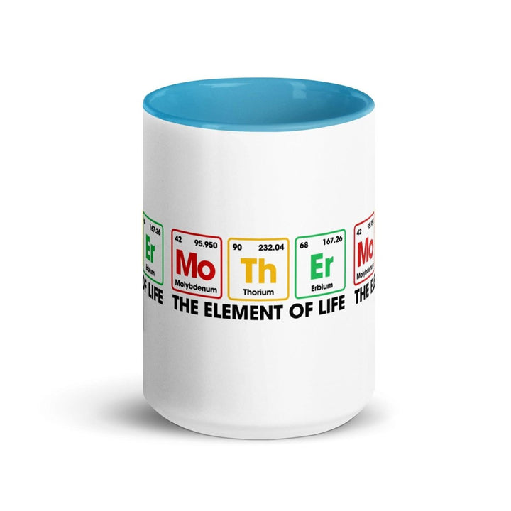 The Element Of Life Colorful Print Mug - Blue - 15 oz - ArtyKoala