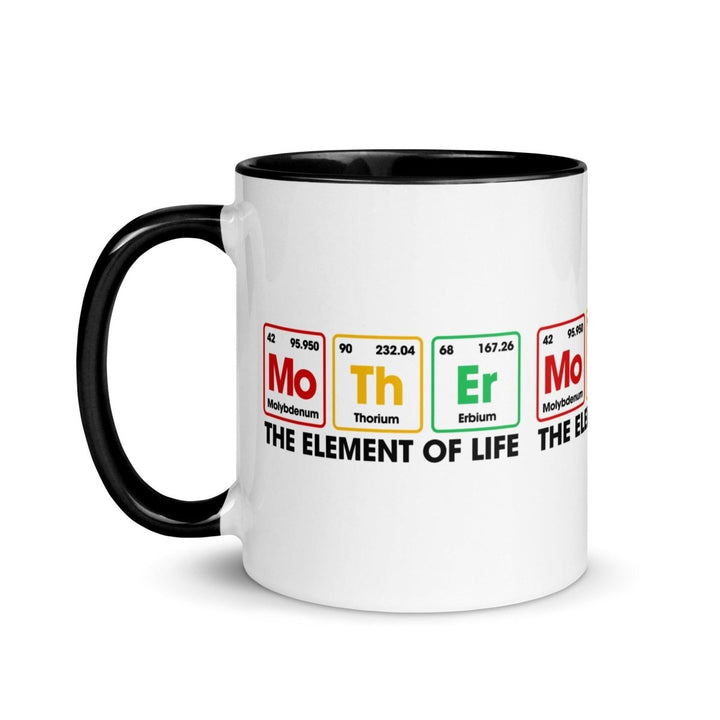 The Element Of Life Colorful Print Mug - Black - 11 oz - ArtyKoala