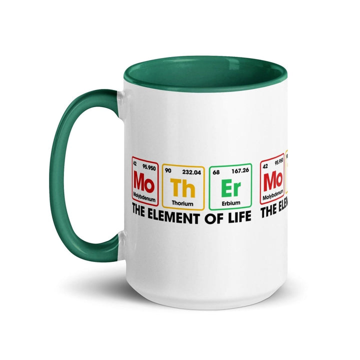 The Element Of Life Colorful Print Mug - Dark green - 15 oz - ArtyKoala