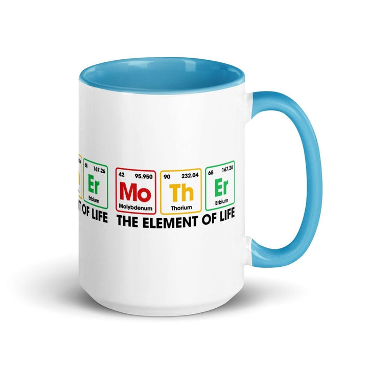 The Element Of Life Colorful Print Mug - Blue - 15 oz - ArtyKoala
