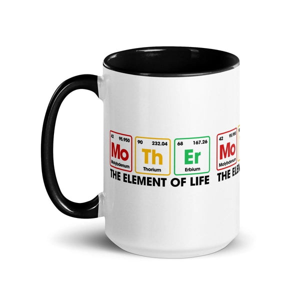 The Element Of Life Colorful Print Mug - Black - 11 oz - ArtyKoala
