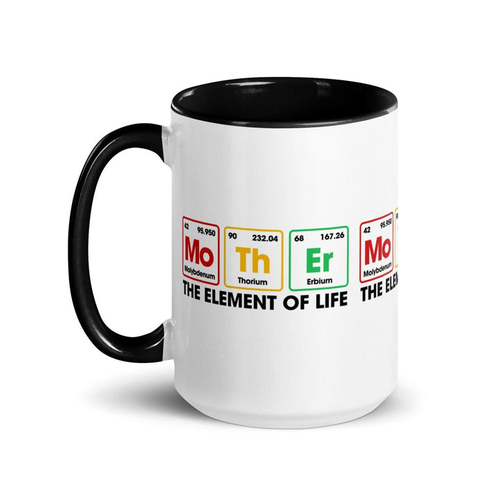 The Element Of Life Colorful Print Mug - Black - 11 oz - ArtyKoala
