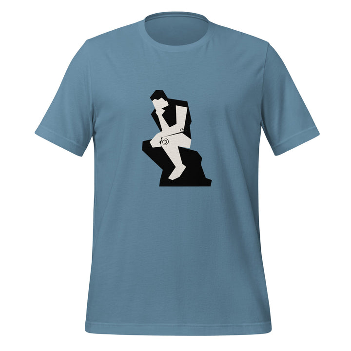 The Thinker Premium Unisex T-shirt - Steel Blue / S - ArtyKoala