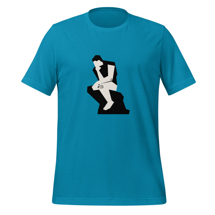 The Thinker Premium Unisex T-shirt - Aqua / S - ArtyKoala