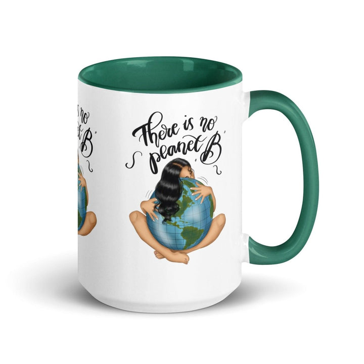 There is no planet Colorful Print Mug - Dark green - 15 oz - ArtyKoala