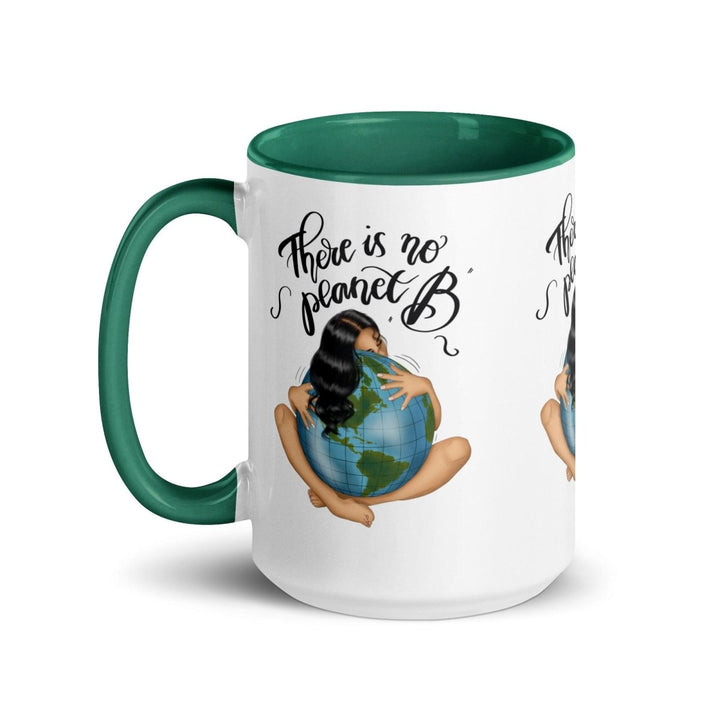 There is no planet Colorful Print Mug - Dark green - 15 oz - ArtyKoala