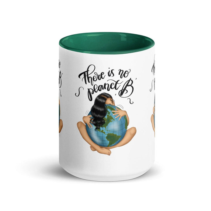 There is no planet Colorful Print Mug - Dark green - 15 oz - ArtyKoala