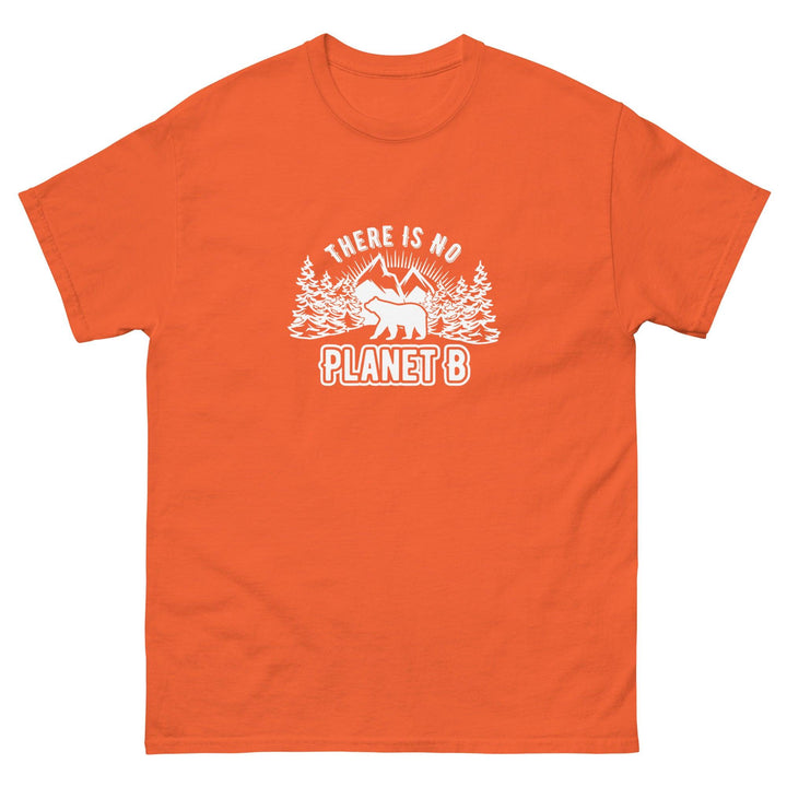 Theris No Planet B Man classic premium cotton tee - Orange / S - ArtyKoala