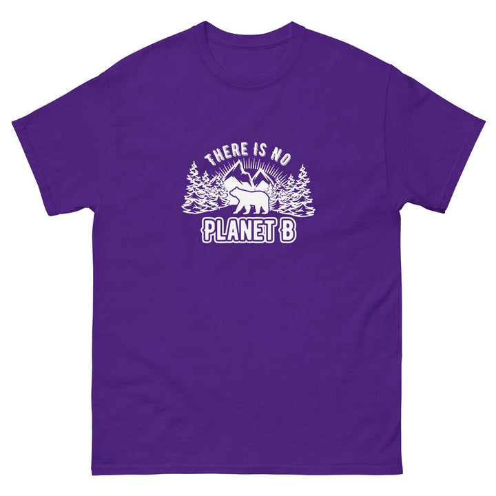 Theris No Planet B Man classic premium cotton tee - Purple / S - ArtyKoala