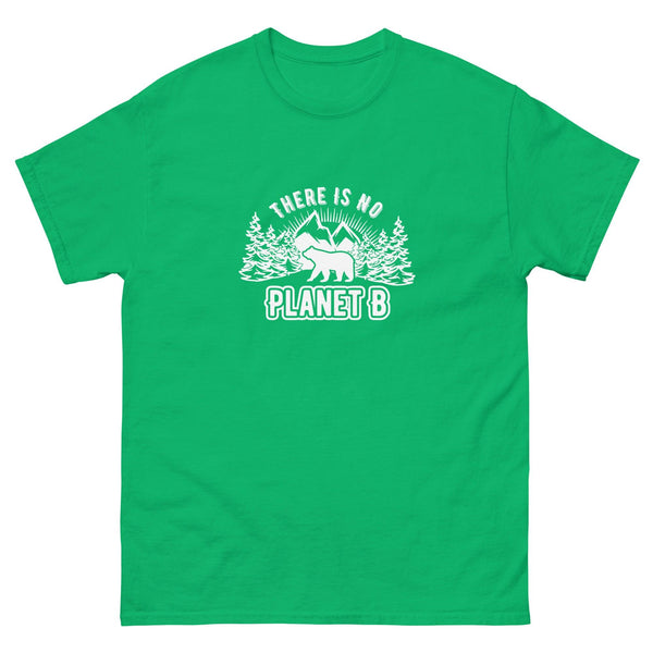 Theris No Planet B Man classic premium cotton tee - Irish Green / S - ArtyKoala